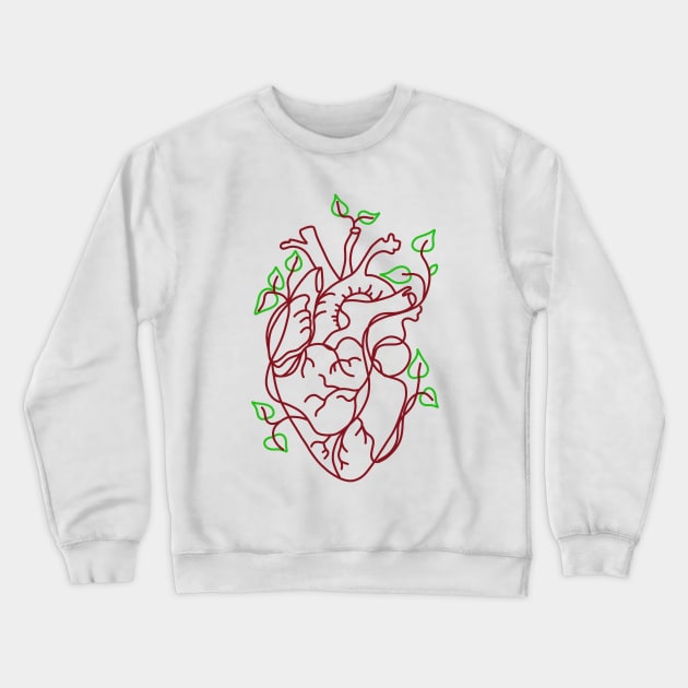 Heart with petals Crewneck Sweatshirt by ForgivenTheSun